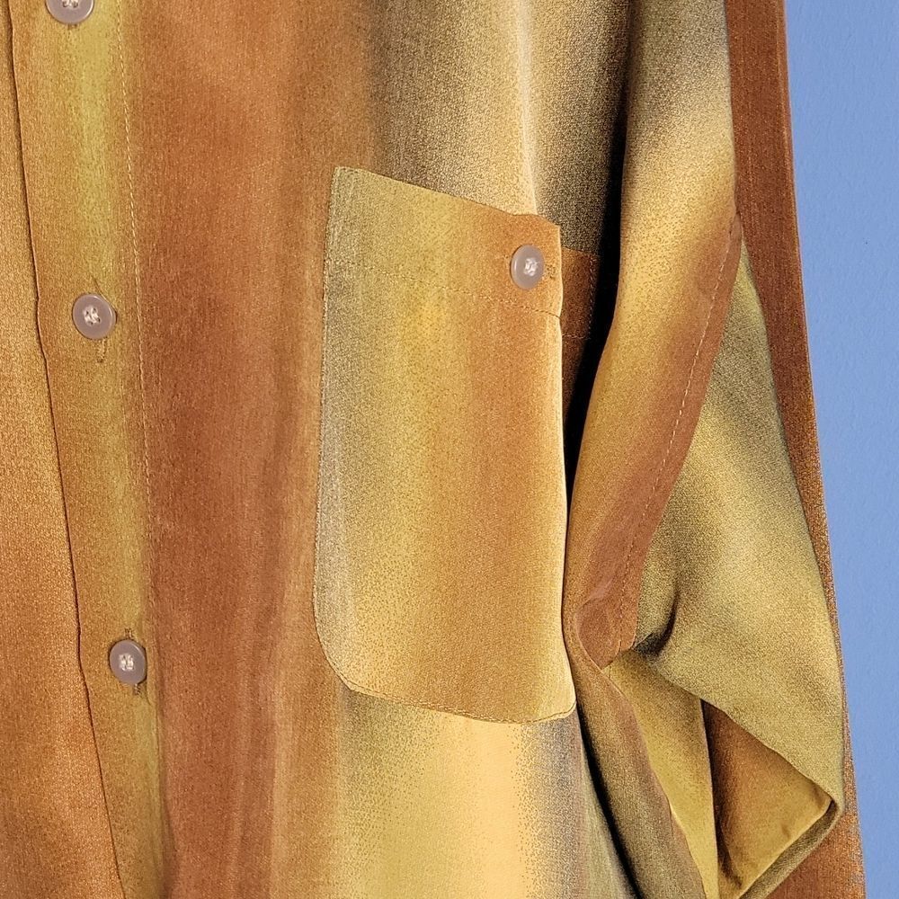 VIRGOLA UOMO Men's Bronze and Gold Dress Shirt Size XL - Picture 3 of 8